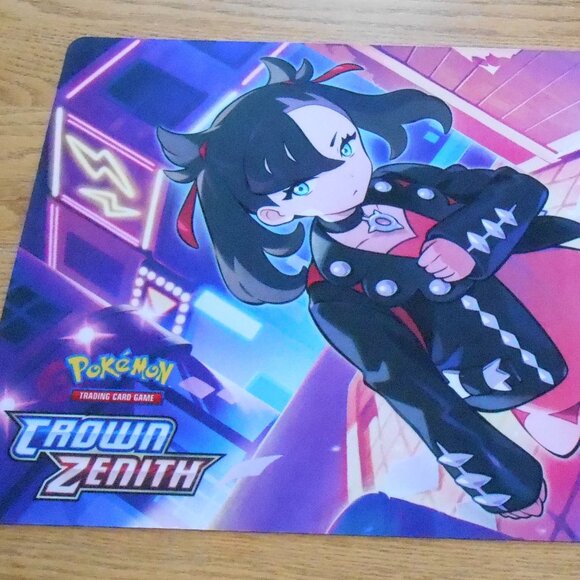 Pokemon Marnie & Morpenko Crown Zenith Black Game Mat 23.5" x 13.5" - Picture 1 of 2